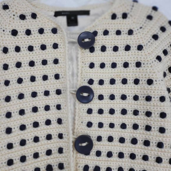 Marc Jacobs Cream and Black Off-the-Shoulder Sweater - Picture 2 of 12